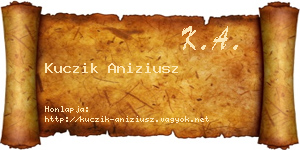Kuczik Aniziusz névjegykártya